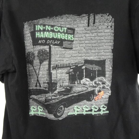 In-N-Out Burger T-Shirt Large California Classic Car Graphic Black 2023 - Picture 5 of 7